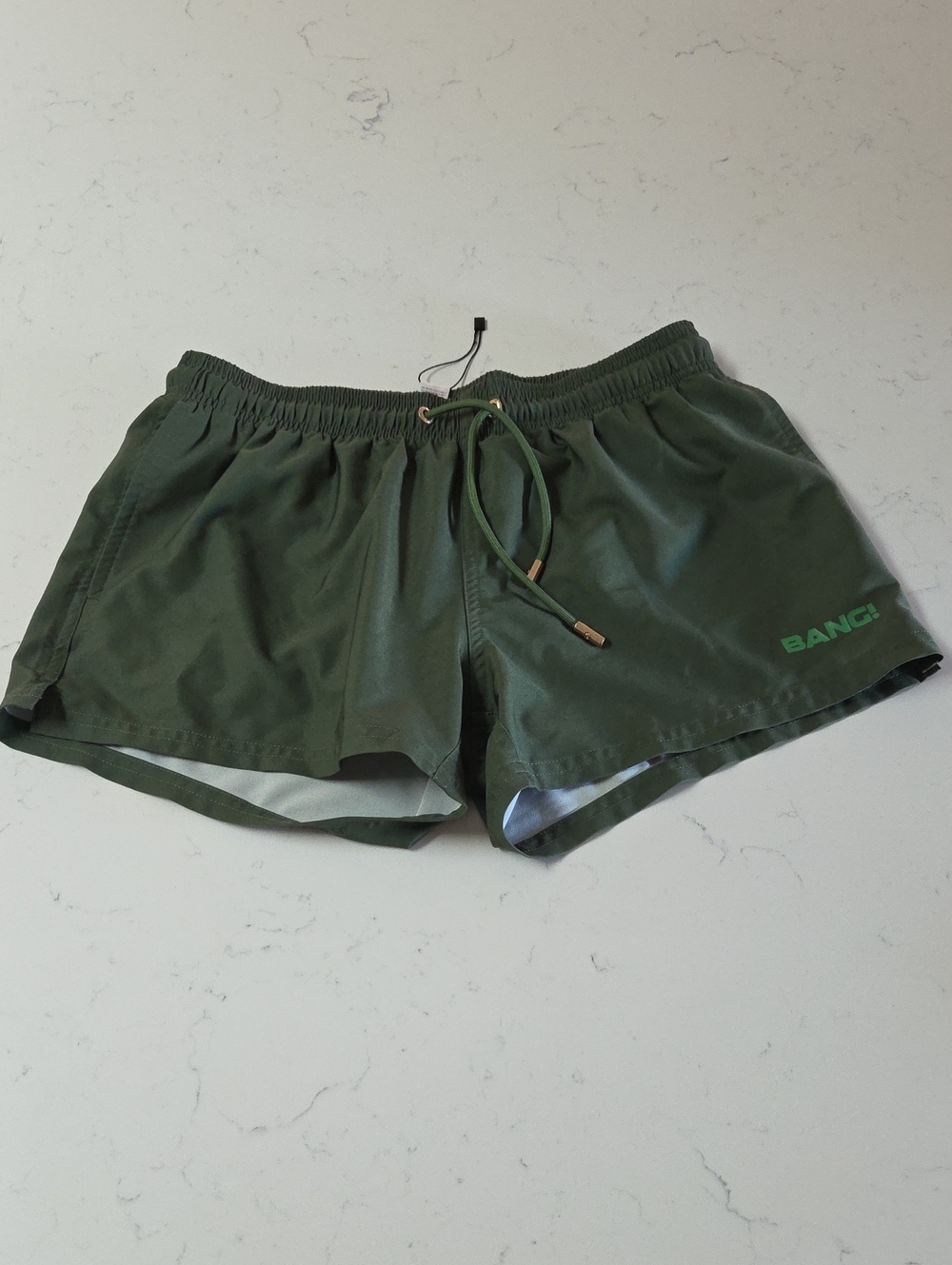 Bang Of Miami Alpha Green Mens Poolside Shorts. Size Medium